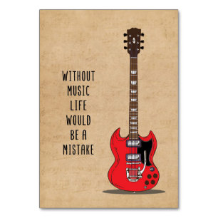Tarjeta De Mesa Music Art Without Music Life Would Be A Mistake