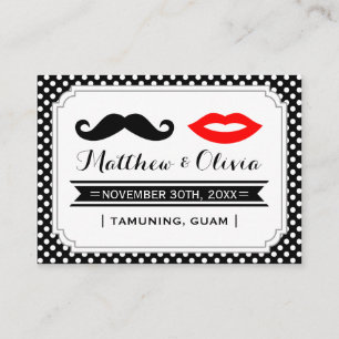 Tarjeta De Mesa Mustache & Lip Place Cards