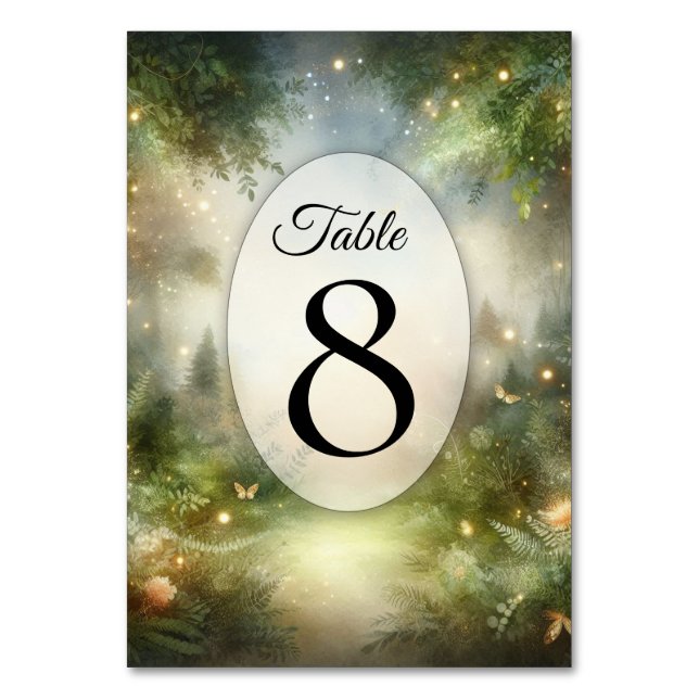 Tarjeta De Mesa Mystic Forrest Meadow Magic (Anverso)