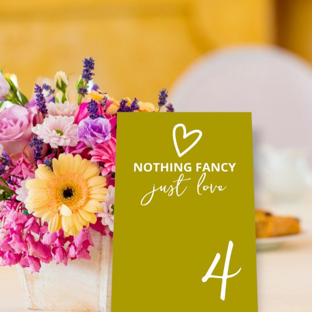 Tarjeta De Mesa Nada de fantasía solo amar a Groovy Boda retro de  (Nothing Fancy Just Love Groovy Retro 70s Wedding Table Numbers from Ricaso. Fun colorful bold modern)