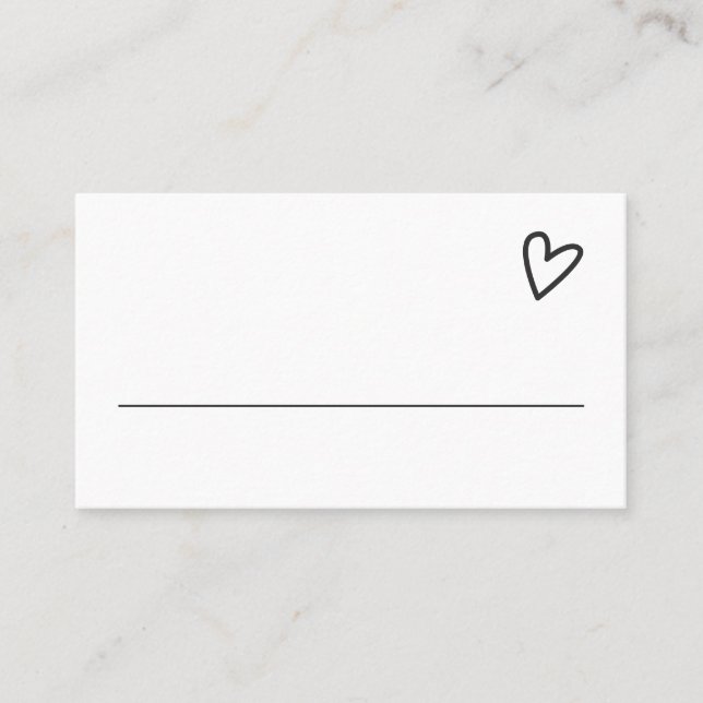 Tarjeta De Mesa Nada Fancy Just Love Minimalista Boda (Anverso)
