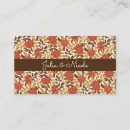 Tarjeta De Mesa Naranja Dusty Brunt Peony Flores Caen Boda