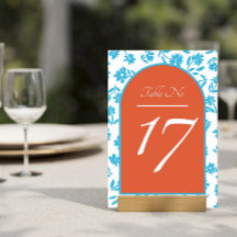 Naranja Verona Sunset Blue Flowers Boda