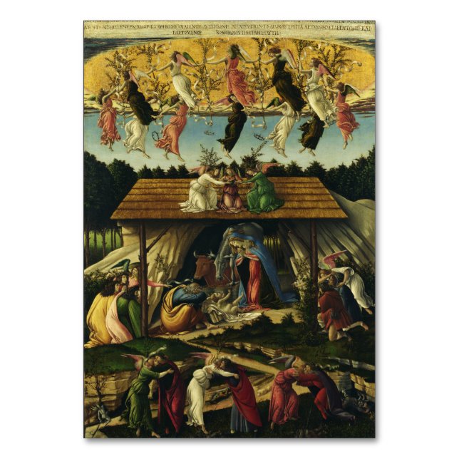 Tarjeta De Mesa Natividad mística de Sandro Botticelli (Anverso)