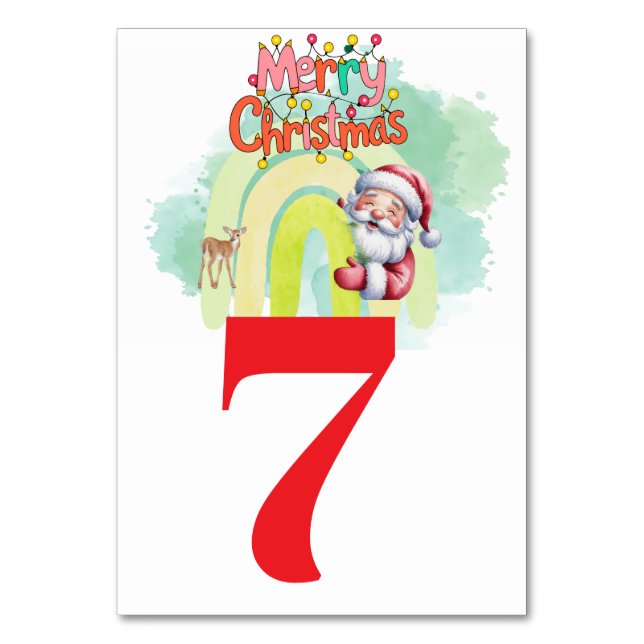 Tarjeta De Mesa Navidad  (Anverso)