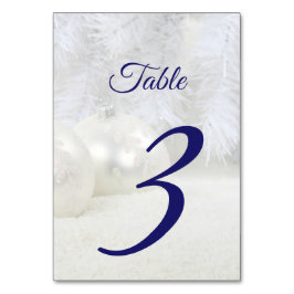 Tarjeta De Mesa Navidades blancos | Boda de Invierno