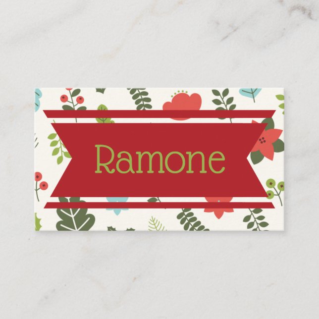 Tarjeta De Mesa Navidades coloridos contemporáneos (Anverso)