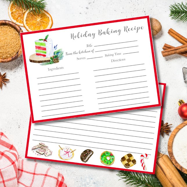 Tarjeta De Mesa Navidades de acuarela Intercambio de vacaciones de (Subido por el creador)