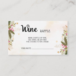 Tarjeta De Mesa Navidades de boletos Wine Raffle Ducha de novias