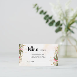 Tarjeta De Mesa Navidades de boletos Wine Raffle Ducha de novias