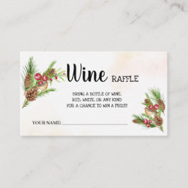 Tarjeta De Mesa Navidades de boletos Wine Raffle Ducha de novias