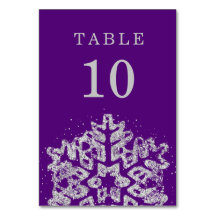 Navidades de invierno Boda  Plata Púrpura