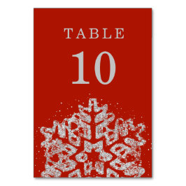 Tarjeta De Mesa Navidades de invierno simples Boda de vacaciones r