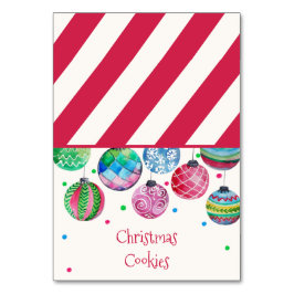 Tarjeta De Mesa Navidades de Ornamentos de vacaciones Etiquetas de
