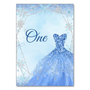 Tarjeta De Mesa Navidades Dusty Blue Silver Quinceañera geométrica