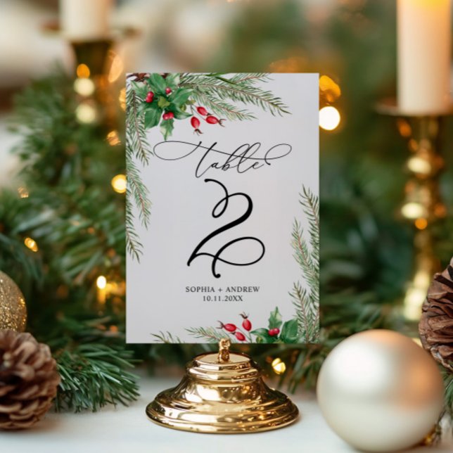 Tarjeta De Mesa Navidades Red Berries Cuadro 2 Boda (Subido por el creador)