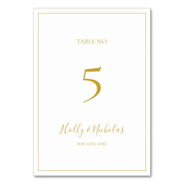 Tarjeta De Mesa Navidades simples y elegantes | Número de tabla bl (Anverso)