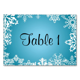 Tarjeta De Mesa Navidades Snowflakes
