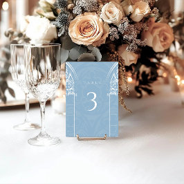 Tarjeta De Mesa Navidades Snowy Gothic Winter Fairytale Blue