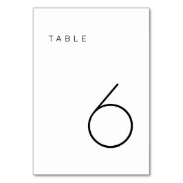 Tarjeta De Mesa Negro y blanco Minimalista moderno