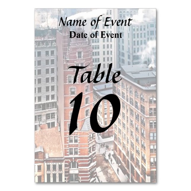 Tarjeta De Mesa New York NY - Cluster of Skyscrapers c1900 (Reverso)