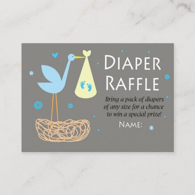 Tarjeta De Mesa Nido de cigüeñas Diaper Raffle Tickets