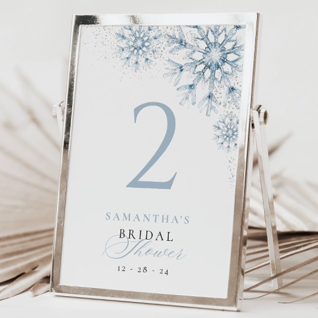 Tarjeta De Mesa Nieve en amor Ducha de novias (Subido por el creador)