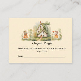 Tarjeta De Mesa Niña pequeña ratona Baby Shower Diaper Raffle
