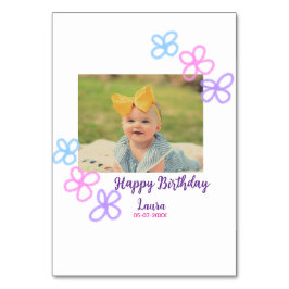 Tarjeta De Mesa Niños bebé primer cumpleaños añadir fecha añadir f