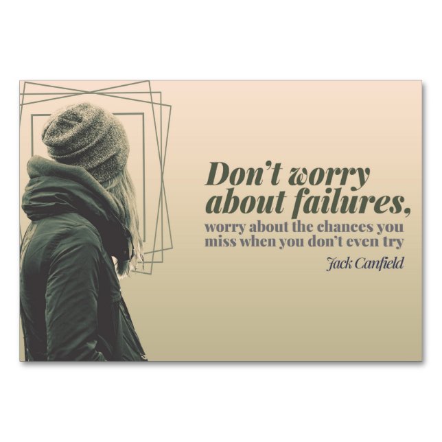 Tarjeta De Mesa No preocuparse por fallos (Anverso)