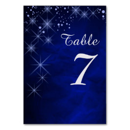 Tarjeta De Mesa Noche azul estrellada