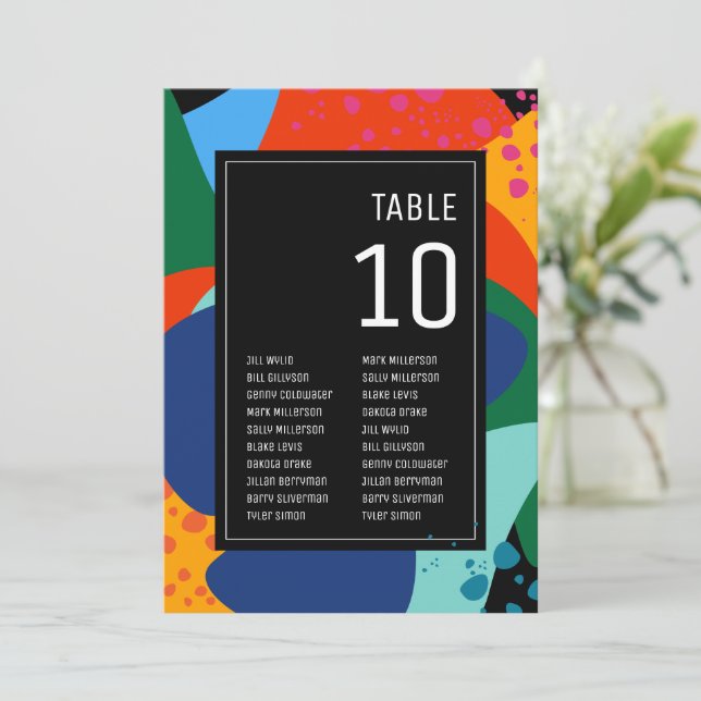 Tarjeta de mesa | Noche en el Museo (Anverso de pie)