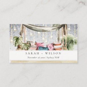 Tarjeta De Mesa Noche estrellada Tropical Palm Beach Cabana Boda