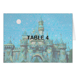 Tarjeta de mesa nocturna encantada