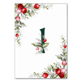 Tarjeta De Mesa Noel Tabla botánica 1 Boda Número de tabla