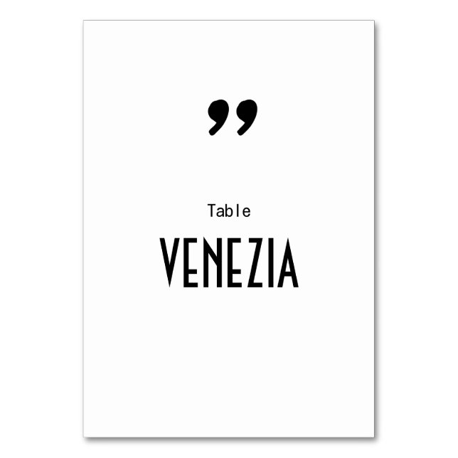 Tarjeta De Mesa Nom de table Apostrophe (Anverso)