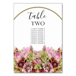 Tarjeta De Mesa Nombre de invitado de Bodas de flores silvestres r