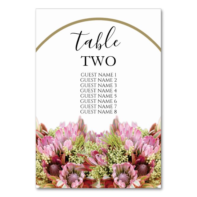 Tarjeta De Mesa Nombre de invitado de Bodas de flores silvestres r (Anverso)