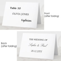 Nombre de invitado individual Elegant Wedding Plac