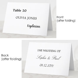 Tarjeta De Mesa Nombre de invitado individual Elegant Wedding Plac