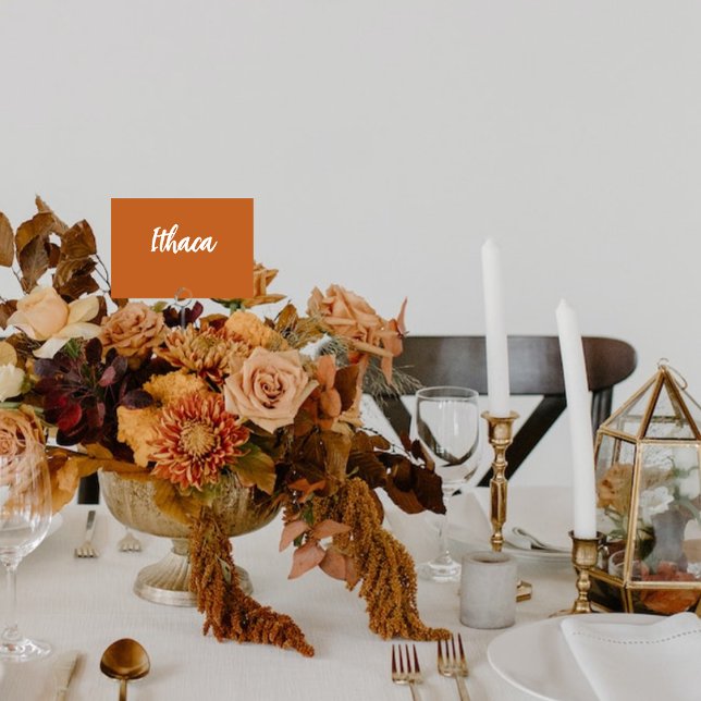 Tarjeta De Mesa Nombre de tabla de bodas personalizadas Boho Terra (Subido por el creador)