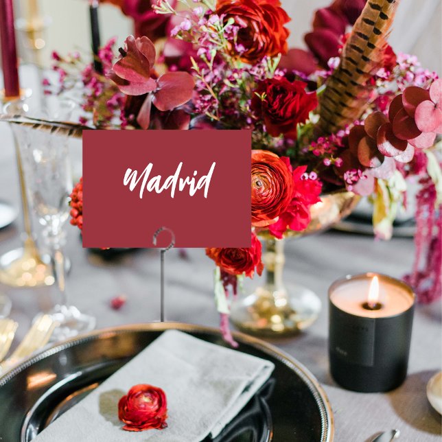 Tarjeta De Mesa Nombre de tabla de casamiento personalizado de est (Subido por el creador)
