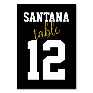 Tarjeta De Mesa Nombre de tabla de casamiento personalizado de la