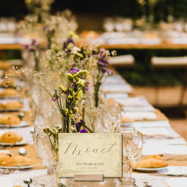 Tarjeta De Mesa Nombre de tabla de Personalizado de borde oscuro f