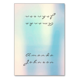 Tarjeta De Mesa Nombre personalizado de oro rosa rosa rosa de colo