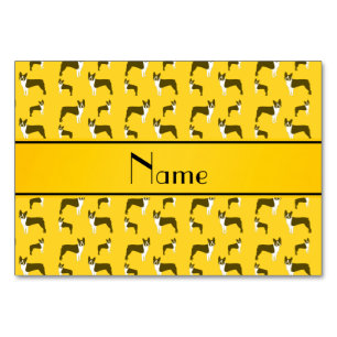 Tarjeta De Mesa Nombre personalizado: "terror de pistón amarillo"