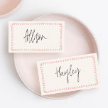 Tarjeta De Mesa Nombre plano de casamiento de vintage francés con<br><div class="desc">Cartas de la casa de la boda de la cosecha de la mano</div>