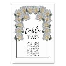 Nombres de invitados Bodas de rosas blancas