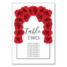 Nombres de invitados del Boda Roses Rojos