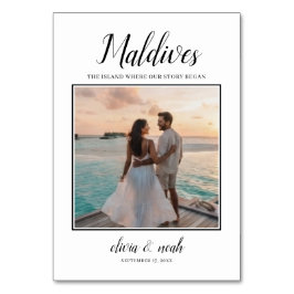 Tarjeta De Mesa Nombres de mesas de fotos | Números de mesas con t